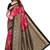 multicolor printed art silk saree with blouse