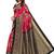 multicolor printed art silk saree with blouse