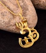 Om Trishul Shivling Designer Pendant 