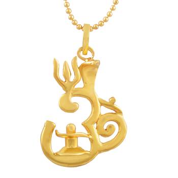 Om Trishul Shivling Designer Pendant  3