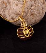 Shiv third Eye Motiv Pendant With Five Mukhi Rudraksha Pendant 