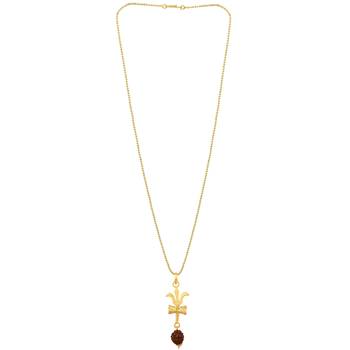 Trushil Damru Pendant With Five Mukhi Rudraksha  4
