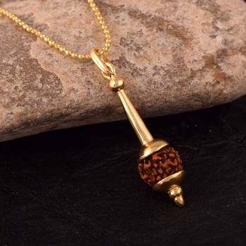Bajarangi special designer Gada Pendant With Five Mukhi Rudraksha  2