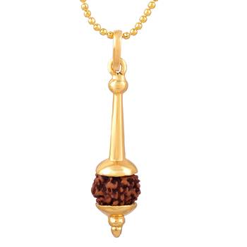 Bajarangi special designer Gada Pendant With Five Mukhi Rudraksha  3