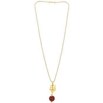 Lord Shiv Trishul Shiv lingh Five face rudraksha Pendant  4