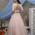 Peach embroidered net Semi Stitched bridal lehenga choli with velvet jacket