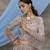 light grayish red embroidered net Semi Stitched bridal lehenga