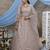 light grayish red embroidered net Semi Stitched bridal lehenga