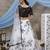 White & Black Multi Color Block Print with Sequins embroidered Soft organza Semi Stitched bridal lehenga choli