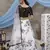 White & Black Multi Color Block Print with Sequins embroidered Soft organza Semi Stitched bridal lehenga choli