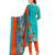 Blue printed cotton salwar