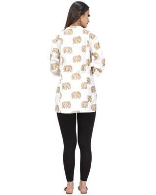 White printed rayon ethnic-kurtis 2