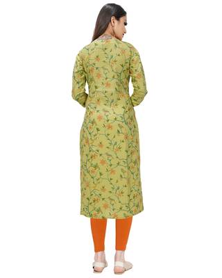 Green printed cotton ethnic-kurtis 2