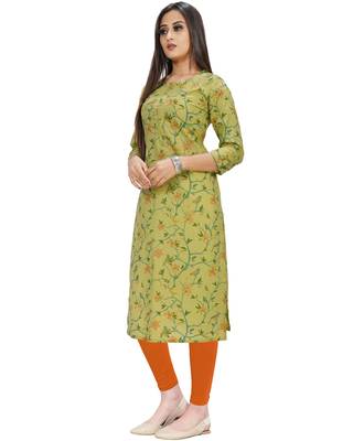 Green printed cotton ethnic-kurtis 4