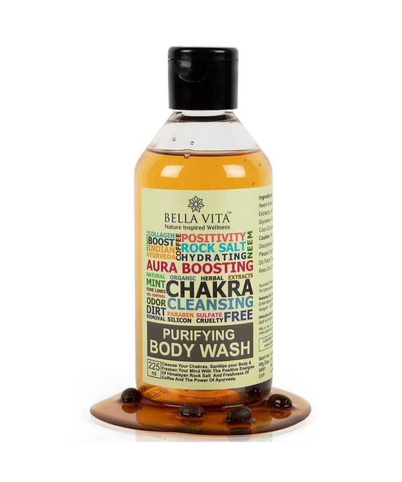 Bella Vita Organic Aura Boosting Natural Body Wash With Himalayan Rock Salt & Essential Oils