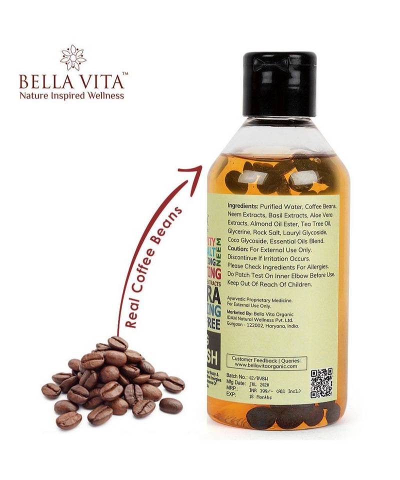 Bella Vita Organic Aura Boosting Natural Body Wash With Himalayan Rock Salt & Essential Oils