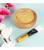 Bella Vita Organic Wooden Face Pack Mixing Bowl with 1 Applicator Brush