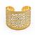  22k Gold Plated, Adjustable CNC Indo-Western Statement Kada for Women