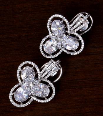 American Diamond and AAA CZ Embellished Designer Earrings 1