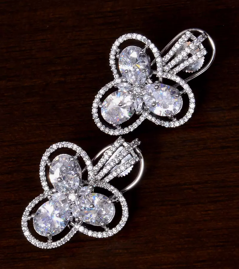 American Diamond and AAA CZ Embellished Designer Earrings