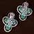 American Diamond and Mint Stone Embellished Designer Earrings 