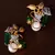 American Diamond, Pearl and Emerald Embellished Designer Earrings