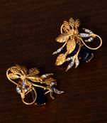 American Diamond and Sapphire Embellished Designer Earrings