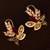Champagne and Ruby Stone Embellished Designer Earrings