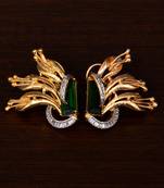 American Diamond and Emerald Embellished Designer Earrings
