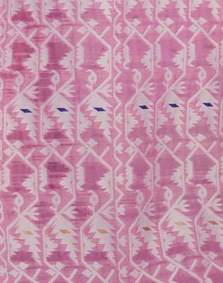 Beige woven cotton silk saree with blouse 3
