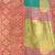 Turquoise woven cotton silk saree with blouse