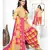 beige printed crepe unstitched salwar with dupatta