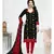 black printed cotton unstitched salwar with dupatta