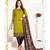 green printed cotton unstitched salwar with dupatta