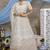 beguiling Beige Thread and Sequins embroidered net semi stitched Party lehenga