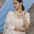 beguiling Beige Thread and Sequins embroidered net semi stitched Party lehenga