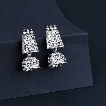 Oxidised Wedding  Traditional jhumki Earring For Women Girl 2
