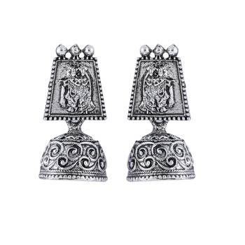 Oxidised Wedding  Traditional jhumki Earring For Women Girl 4
