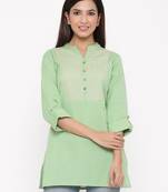 Sagegreen Cotton Flex Embroidered Straight Kurta