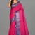 Rani Pink Banarasi Tanchoi Art Muslin Silk Saree With Blouse
