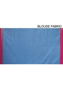 Teal Banarasi Tanchoi Art Muslin Silk Saree With Blouse 4