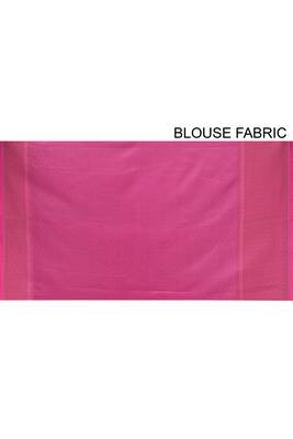 Pink Banarasi Tanchoi Art Muslin Silk Saree With Blouse 4