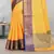 Mustard Banarasi Tanchoi Art Muslin Silk Saree With Blouse