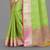 Green Banarasi Tanchoi Art Muslin Silk Saree With Blouse