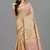 Beige Banarasi Tanchoi Art Muslin Silk Saree With Blouse