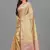 Beige Banarasi Tanchoi Art Muslin Silk Saree With Blouse