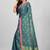 Teal Banarasi Tanchoi Art Muslin Silk Saree With Blouse
