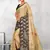 Beige Banarasi Tanchoi Art Muslin Silk Saree With Blouse