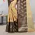 Beige Banarasi Tanchoi Art Muslin Silk Saree With Blouse
