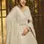 Delightful White Colored Thread and Zari Embroidered Georgette fabric designer lehenga choli for wedding and bride